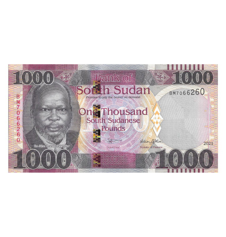 Sudan del Sur 1.000 Libras 2021 Pick 17b